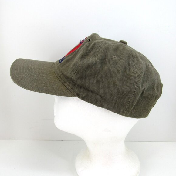 Vntg Cleveland Indians Embroidered Logo Men's Gray & Blue Adj Strap Back Cap Hat - Picture 3 of 9